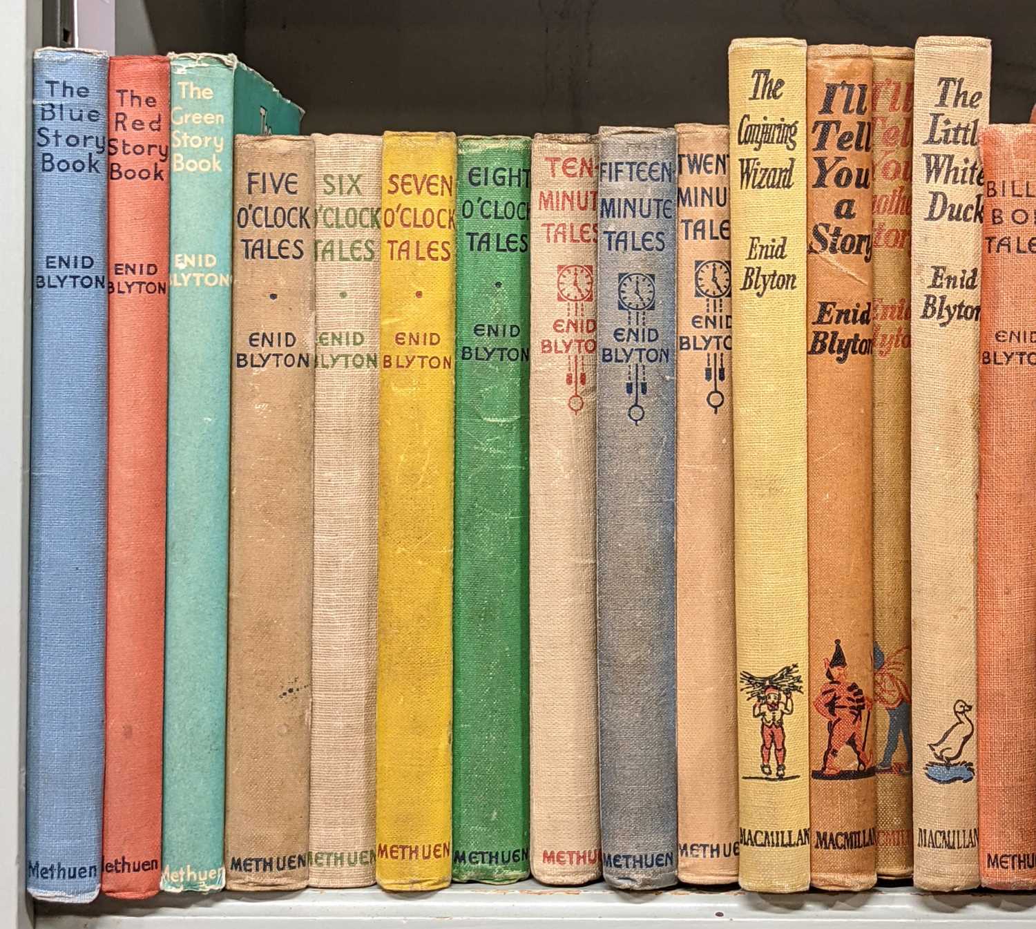 Lot 465 - Blyton (Enid). The Blue, Red & Green Story Books, 1st editions, inscribed by the author, and others