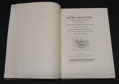 Lot 304 - Zoega (Georg). Numi Aegyptii, Rome, 1787