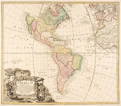 Lot 330 - The Americas. Homann (Johann Baptist, heirs of), Americae Mappa Generalis..., 1746