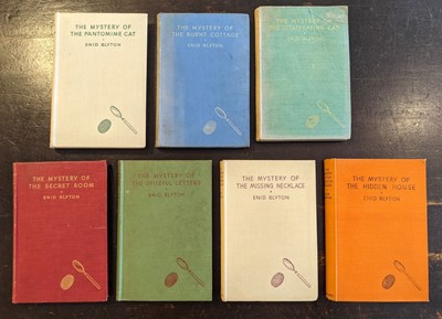 Lot 469 - Blyton (Enid). The Mystery of the Burnt Cottage, and 6 other 'Mystery' series, 1944-1949, signed