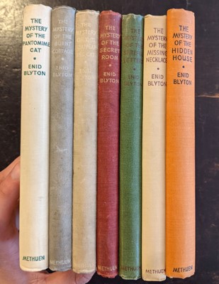 Lot 469 - Blyton (Enid). The Mystery of the Burnt Cottage, and 6 other 'Mystery' series, 1944-1949, signed