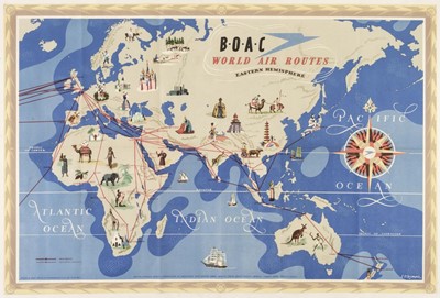 Lot 532 - BOAC. World Air Routes Western / Eastern Hemisphere