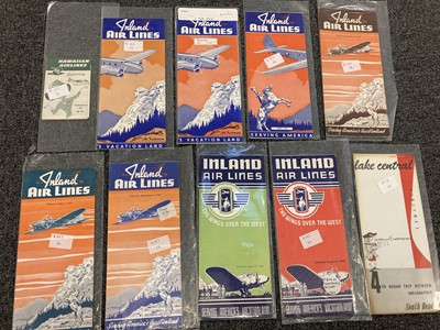 Lot 551 - Civil Aviation. American Timetables 1940-1960