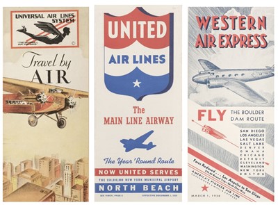 Lot 550 - Civil Aviation. American Timetables 1930-1960