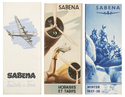 Lot 556 - Civil Aviation. Sebena Airlines Timetables - Belgium