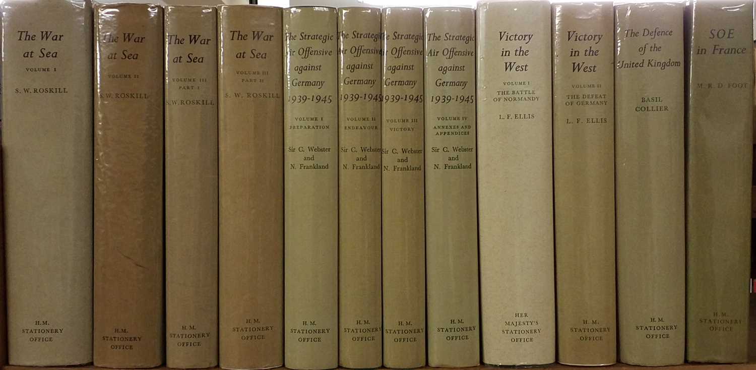 Lot 350 - History of the Second World War. 12 volumes, mixed editions, London: H.M.S.O., 1954-74