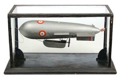 Lot 497 - Airship. Model in a case of a French airship