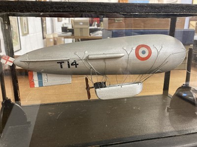 Lot 497 - Airship. Model in a case of a French airship