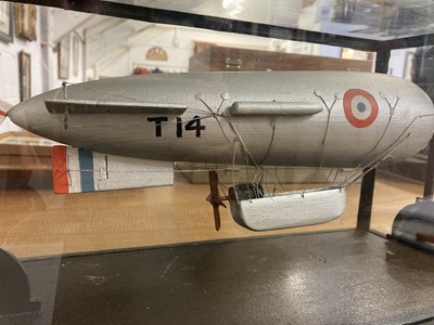 Lot 497 - Airship. Model in a case of a French airship