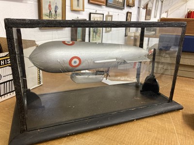 Lot 497 - Airship. Model in a case of a French airship