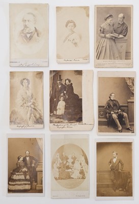 Lot 83 - Royalty.  Cartes de Visite. A collection of approximately 85
