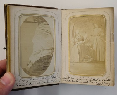 Lot 20 - Cartes de Visite. An album containing 62 window-mounted portraits of performers, circa 1860s-1870s