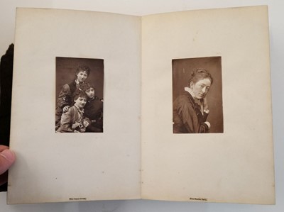 Lot 20 - Cartes de Visite. An album containing 62 window-mounted portraits of performers, circa 1860s-1870s
