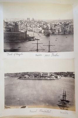 Lot 72 - Naval Album. A British naval photograph album, 1870s