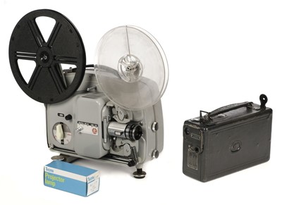 Lot 228 - Bolex Paillard 18-5 Super 8mm Projector and 1920s Cine Kodak (Model B) 16mm movie camera