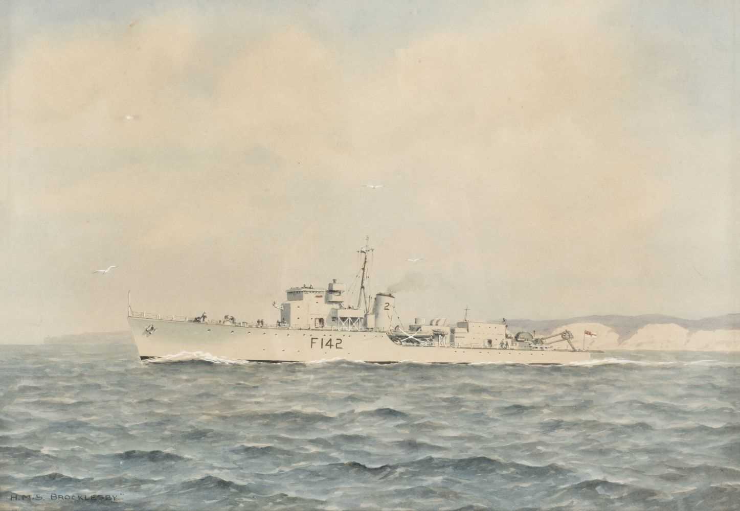 Lot 322 - Tufnell (Eric Erskine Campbell 1888-1978). HMS Brocklesby, together with SS 'Crosshill'