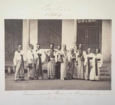 Lot 123 - Ceylon. A photograph album compiled by C. O'Brien, 1860s