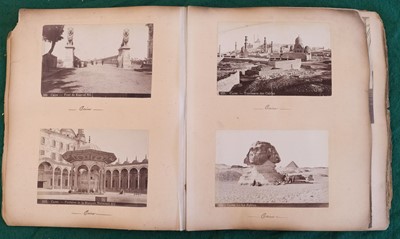 Lot 67 - Middle East & North Africa. A group of 4 photograph albums, circa 1870s/1890s