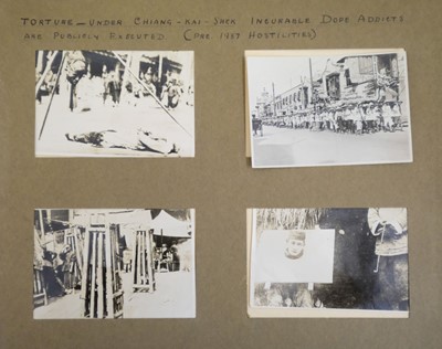 Lot 26 - China. An album of approximately 175 window-mounted gelatin silver print snapshots, circa 1937