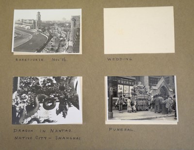 Lot 26 - China. An album of approximately 175 window-mounted gelatin silver print snapshots, circa 1937