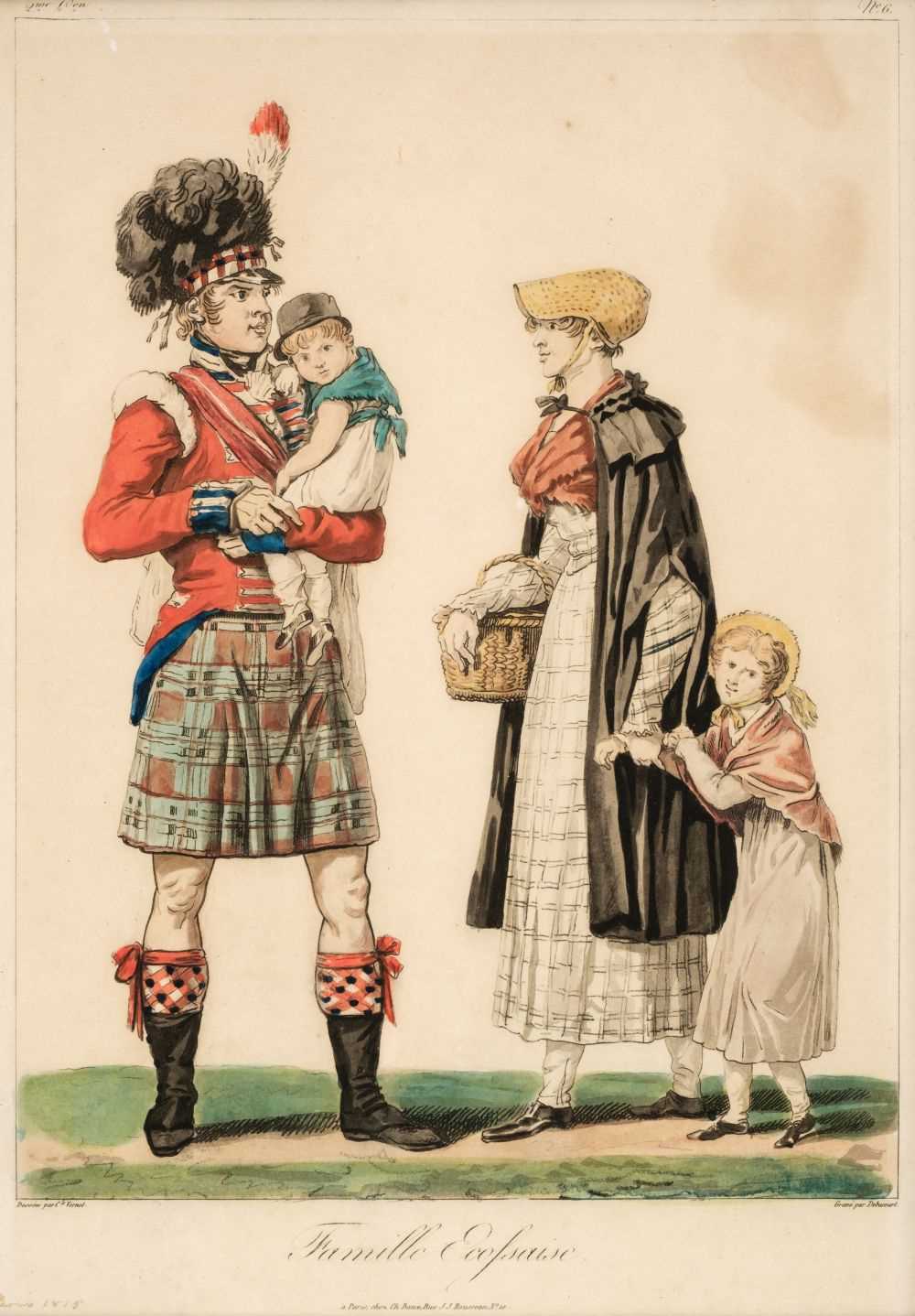 Lot 304 - Debucourt (Philibert-Louis, 1755-1832). Famille Ecossaise & Officiers Anglais et Ecossais
