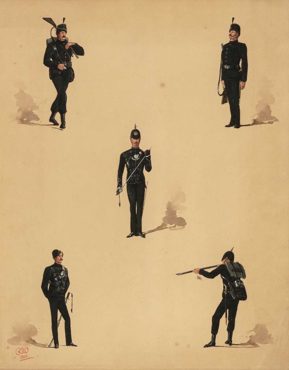 Lot 329 - Wymer (Reginald Augustus, 1849-1935), Uniforms of the Rifle Brigade, 1881