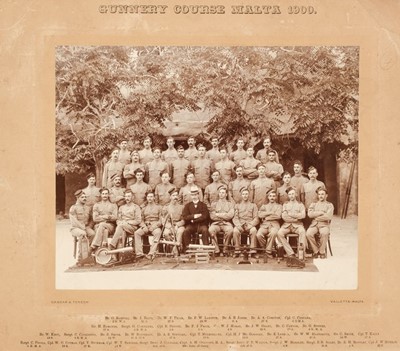 Lot 313 - Military Photographs. Gunnery Course, Malta 1900