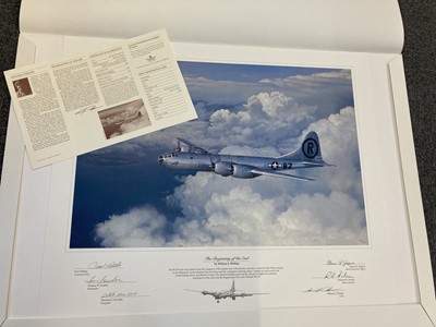 Lot 514 - Aviation Prints. The Beginning of the End, multi-signed prints and others