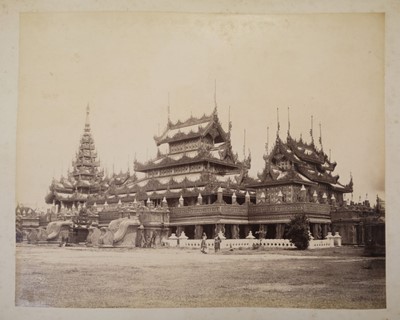 Lot 118 - Burma & India.  An album containing approximately 55 photographs of Burma and India, circa 1880s