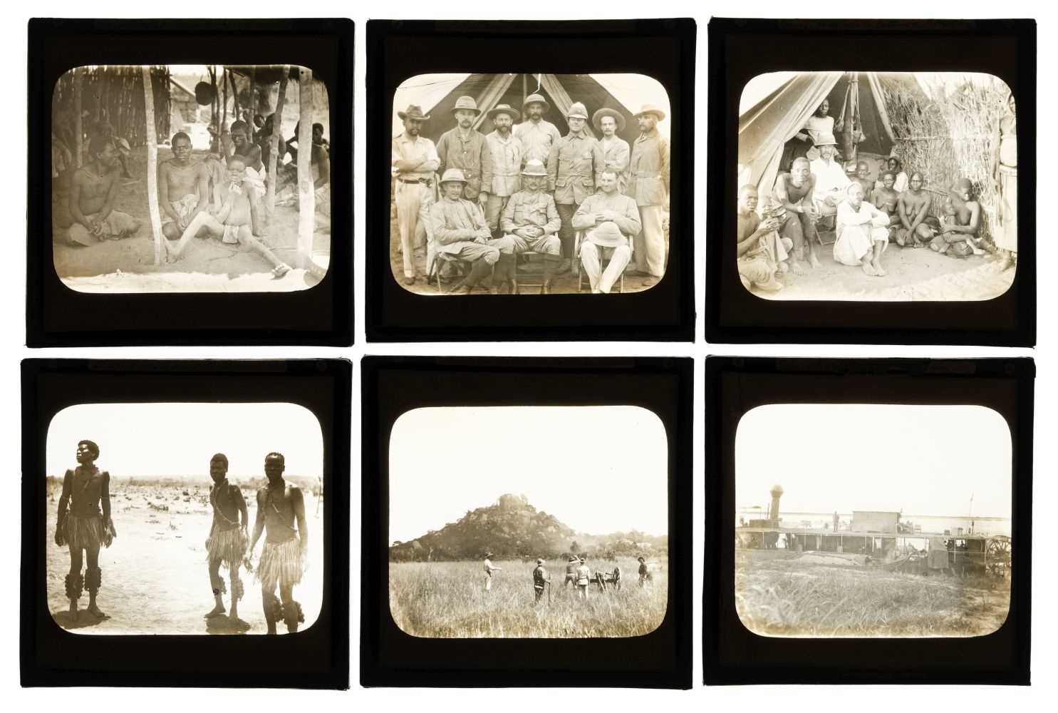 Lot 24 - Central Africa. A group of 92 diapositive magic lantern slides