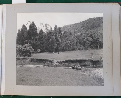 Lot 122 - Ceylon & India. An album containing approximately 70 mounted platinum and gelatin silver prints