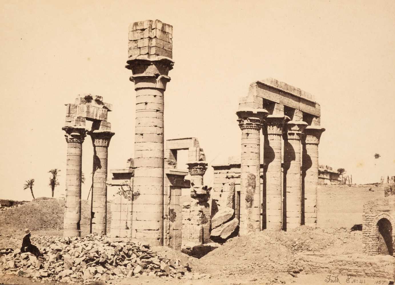 Lot 48 - Frith (Francis). A group of 7 mounted albumen prints of Egypt, 1857