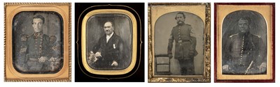 Lot 182 - Military Daguerreotypes. A group of two one-sixth plate daguerreotypes, early 1850s
