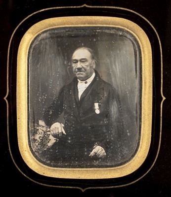 Lot 182 - Military Daguerreotypes. A group of two one-sixth plate daguerreotypes, early 1850s