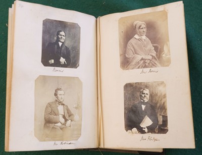 Lot 35 - Early Photography. An album of photographic portraits and some views, circa 1860s