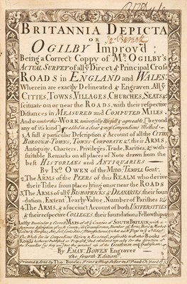 Lot 39 - Bowen (Emanuel & Owen John). Britannia Depicta or Ogilby Improv'd..., 1753
