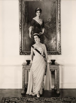 Lot 112 - Beaton (Cecil, 1904-1980). Princess Marina, Duchess of Kent at Kensington Palace, 1956