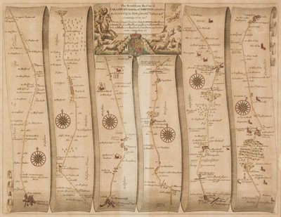 Lot 310 - Ogilby (John). The Road from the City of Salisbury com Wilts to Camden com Gloc., circa 1676