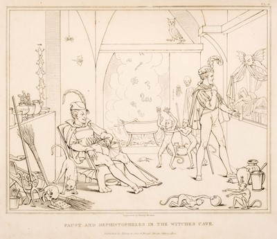 Lot 107 - Retsch (Friedrich). Series of twenty-six outlines illustrative of Goethe's tragedy of Faust, 1820