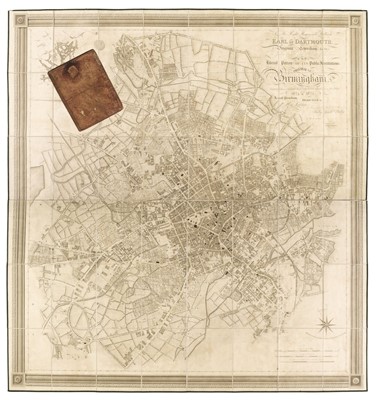 Lot 261 - Birmingham. Beilby, Knott & Beilby (publishers), Map of Birmingham, 1828
