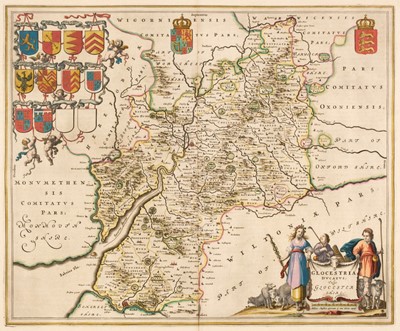 Lot 289 - Gloucestershire. Blaeu (Johannes), Glocestria Ducatus vulgo Glocestershire, circa 1646