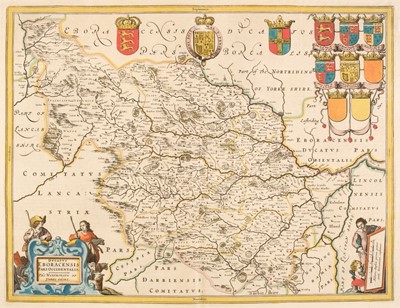 Lot 343 - Yorkshire. Blaeu (J.), Ducatus Eboracensis pars Occidentalis; The West Riding..., circa 1648