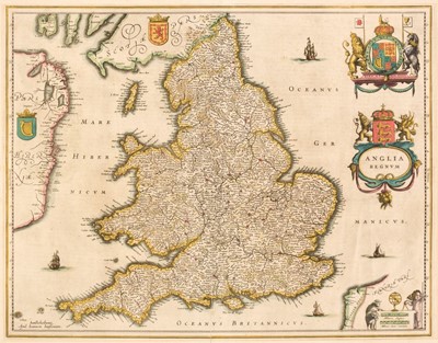 Lot 280 - England & Wales. Jansson (Jan), Anglia Regnum, Amsterdam, circa 1648