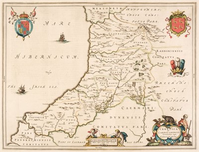 Lot 335 - Wales. Blaeu (J.), Three engraved county maps, circa 1648