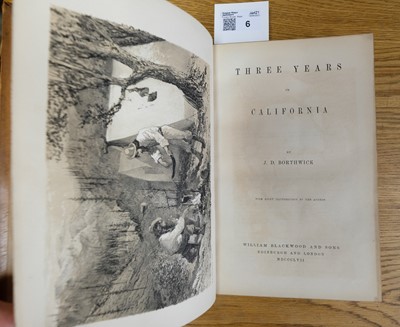 Lot 6 - Borthwick (John David). Three Years in California, 1857