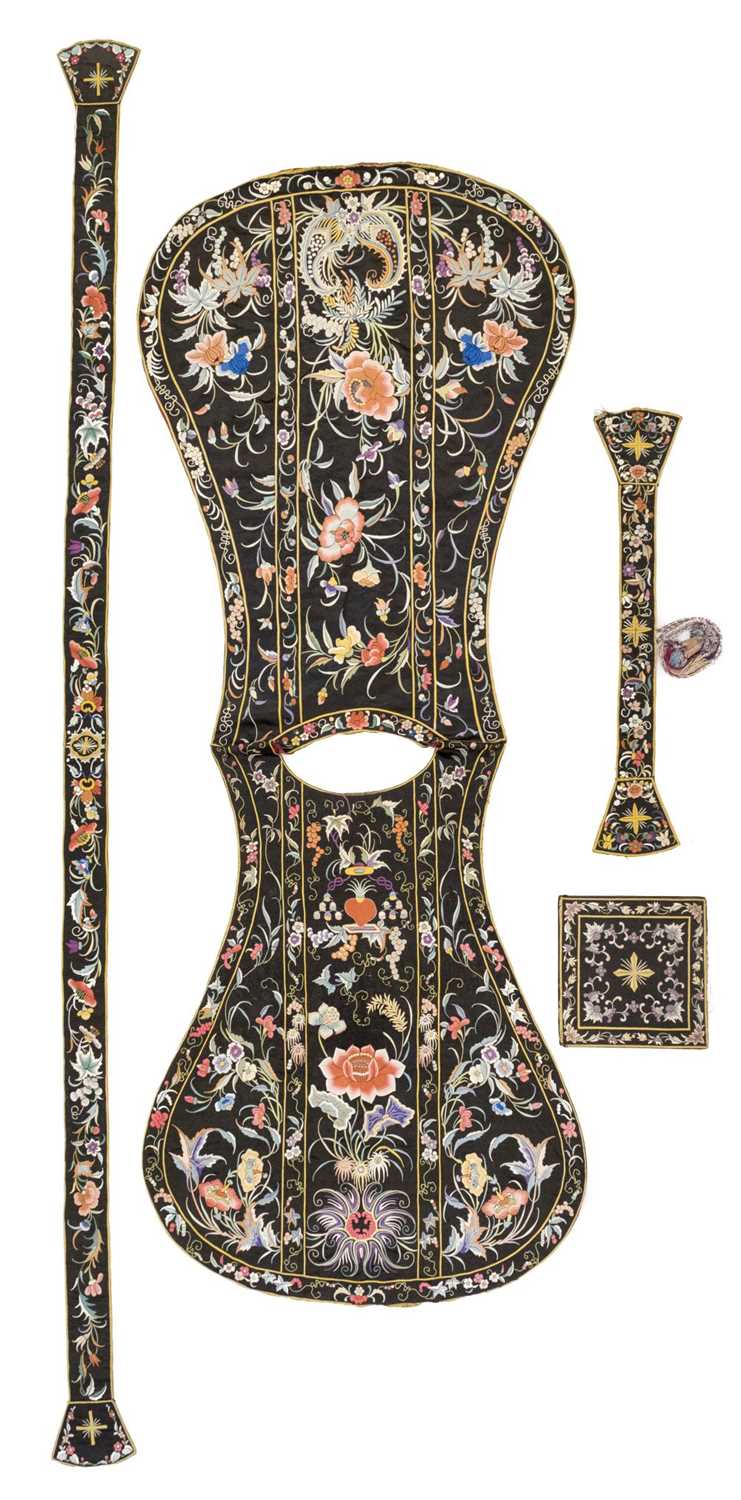 289 - Chinese. A Hispano-Portuguese style chasuble and accessories, circa 1850