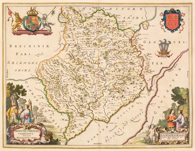 Lot 336 - Wales. Blaeu (Johannes), Glamorgan and Monmouth, circa 1648