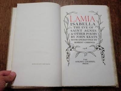 Lot 624 - Golden Cockerel Press. Lamia Isabella, 1928