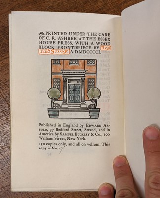 Lot 603 - Essex House Press. Comus. A Mask, by John Milton, 1901