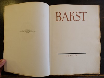 Lot 65 - Levinson (Andre). Bakst: The Story of Leon Bakst's Life, Berlin: Alexander Kogan, 1922